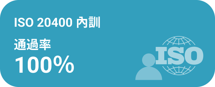 ISO 20400 內訓通過率 100%